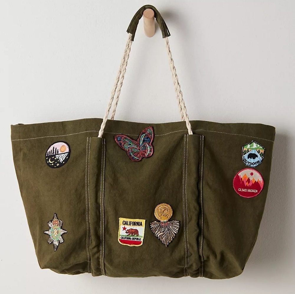 Free People NWTs Been There Badge Tote Bag